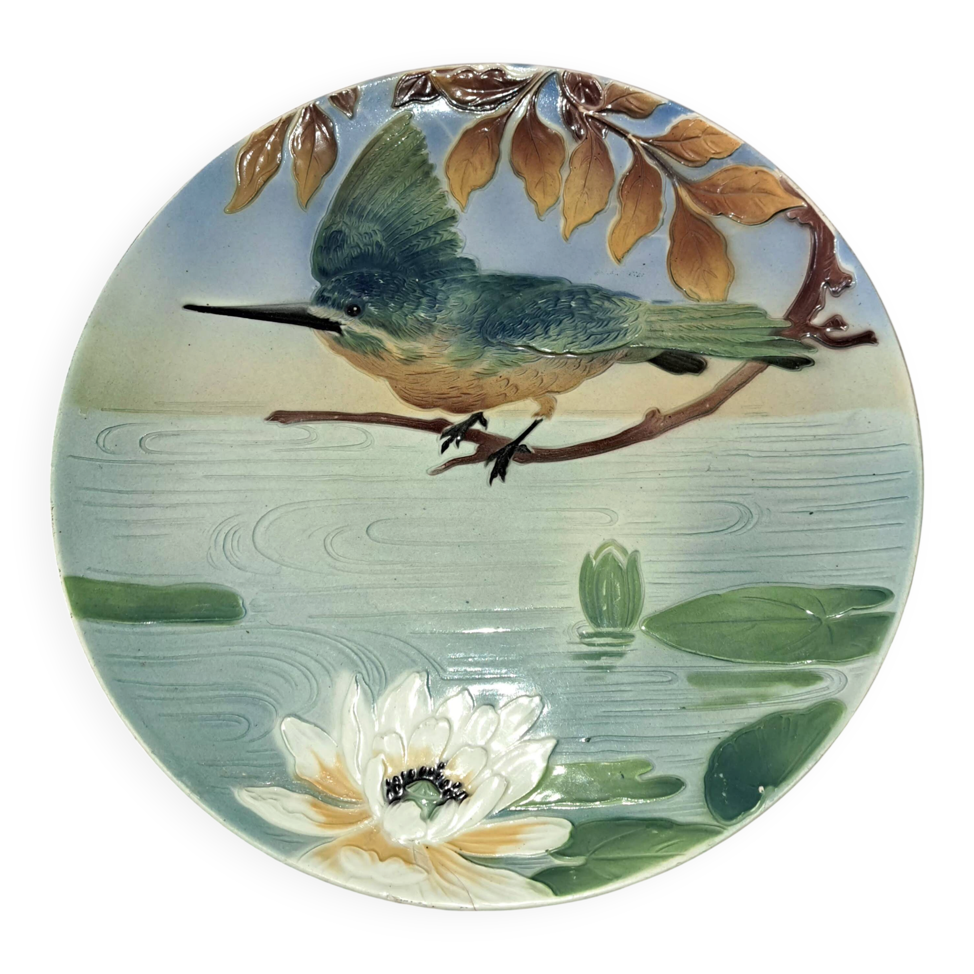 Plat décoratif Lunéville. XIX siècle