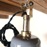 Pair of factory enamelled suspension lamp