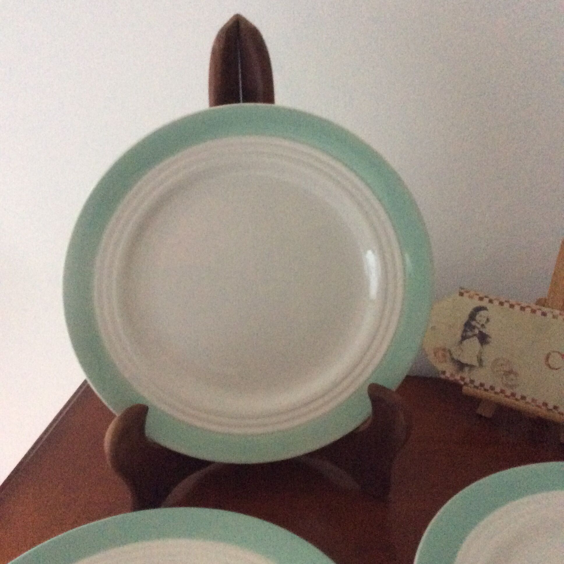 Set of 8 plates Ceranord St-Amand semi-porcelaine