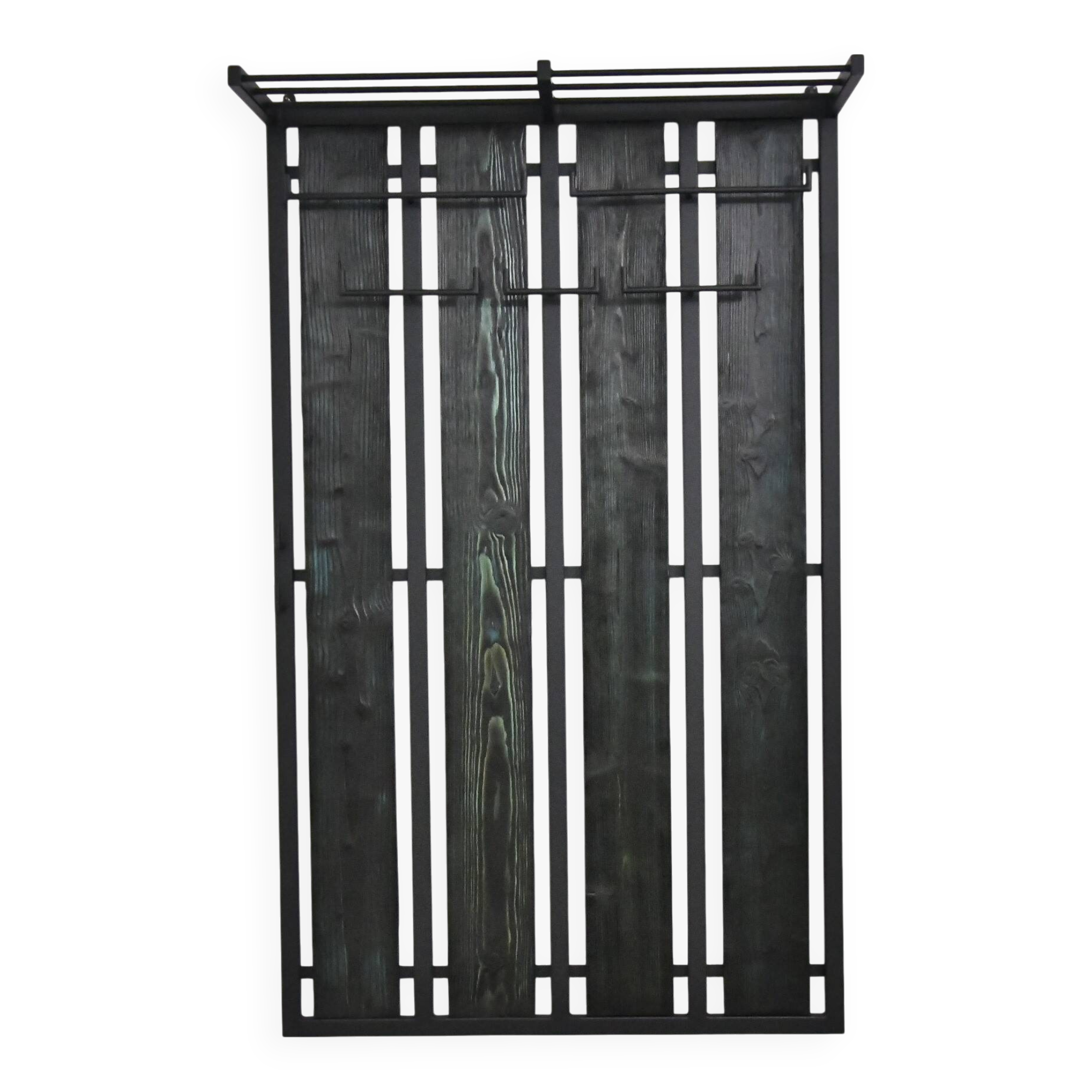 Wall Coat Rack with Hat Shelf, 1970s.