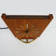 Table clock, art deco clock in Wuba Amsterdam in wood and brass. Year 50