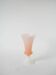 Opaline vase, pink with white feet, 1960