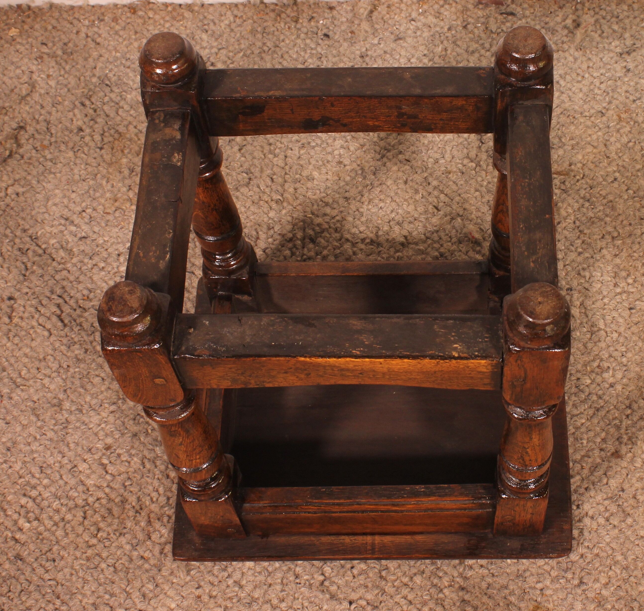 oak stool - 19th century