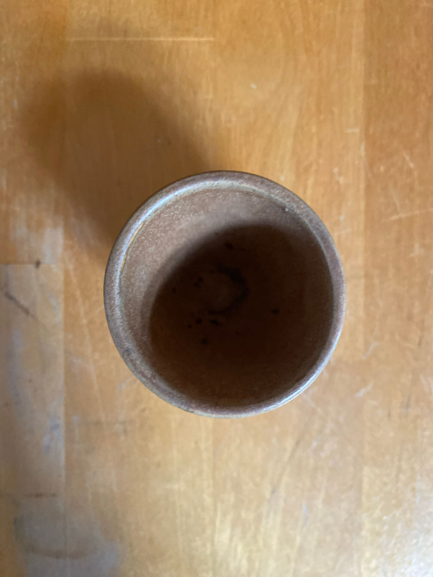 Set of 5 Vintage Beige Stoneware Egg Cups