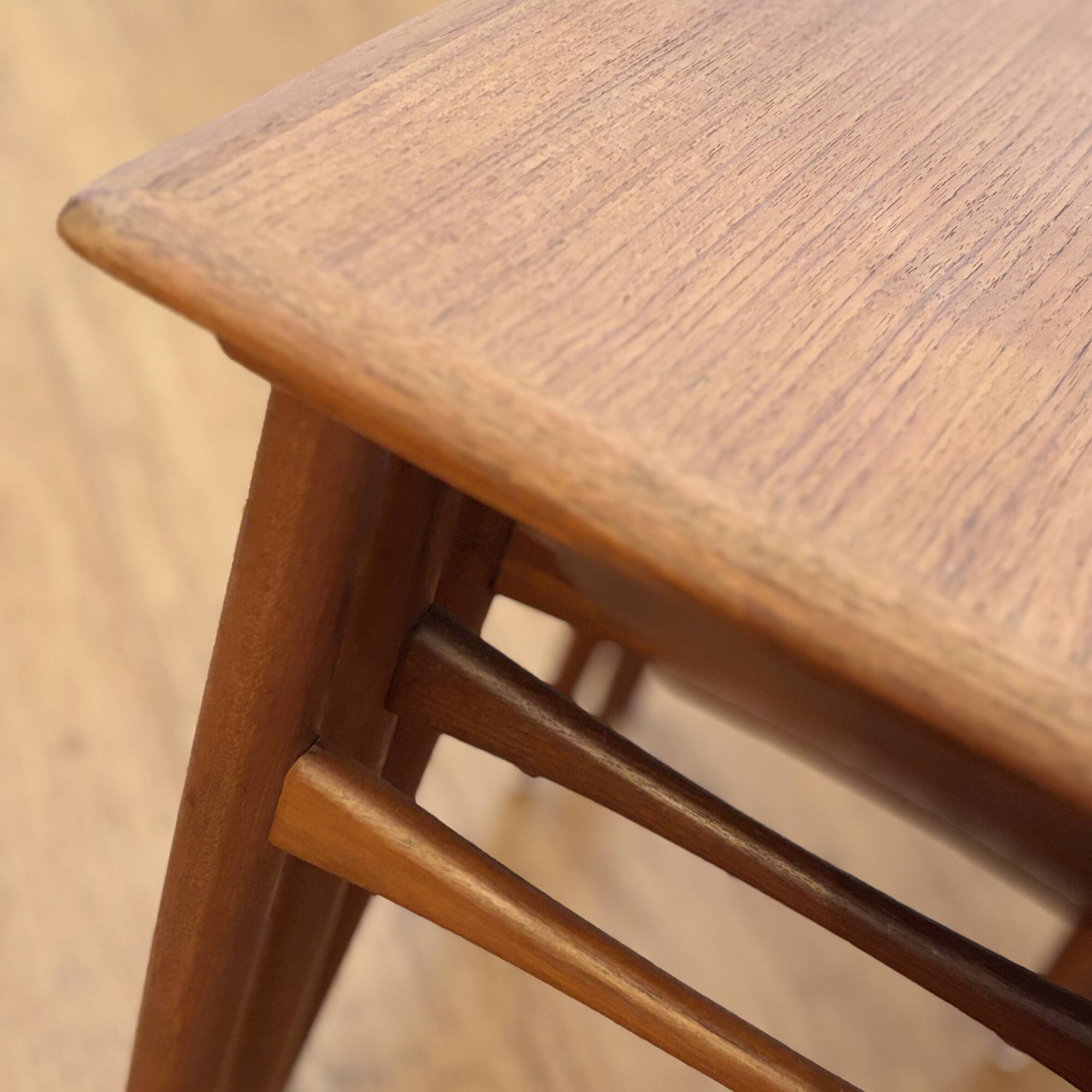 Nest of tables in teak from the 1960s.