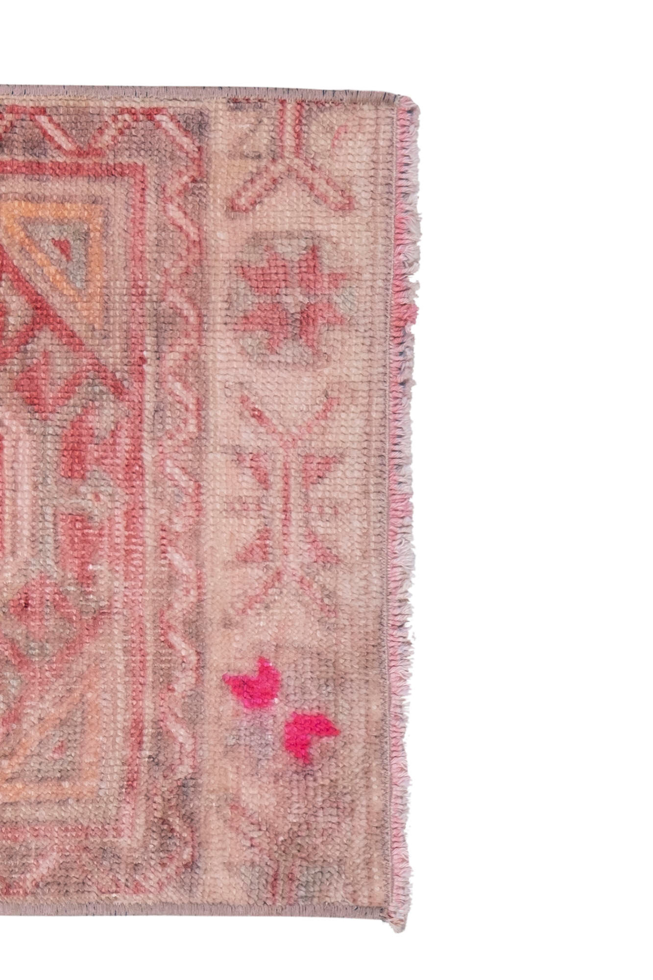 Faded turkish kitchen rug mat 1'5" x 3'9"