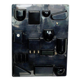 Wall organiser Utensilo II black by Utensilo II by Dorothee Maurer Becker, Germany, 1970s.