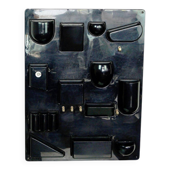 Organisateur mural Utensilo II noir de Utensilo II par Dorothee Maurer Becker, Allemagne, années 1970.