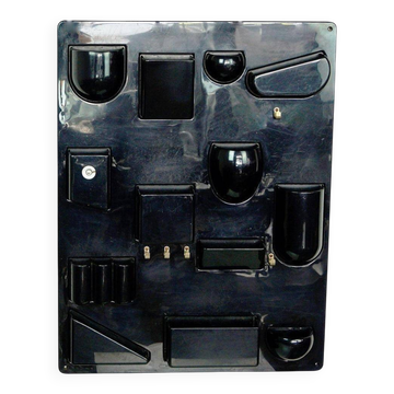 Wall organiser Utensilo II black by Utensilo II by Dorothee Maurer Becker, Germany, 1970s.