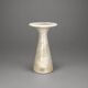 Table d’appoint haute avec pied en marbre et plateau en travertin