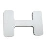 Letter h metal grey color