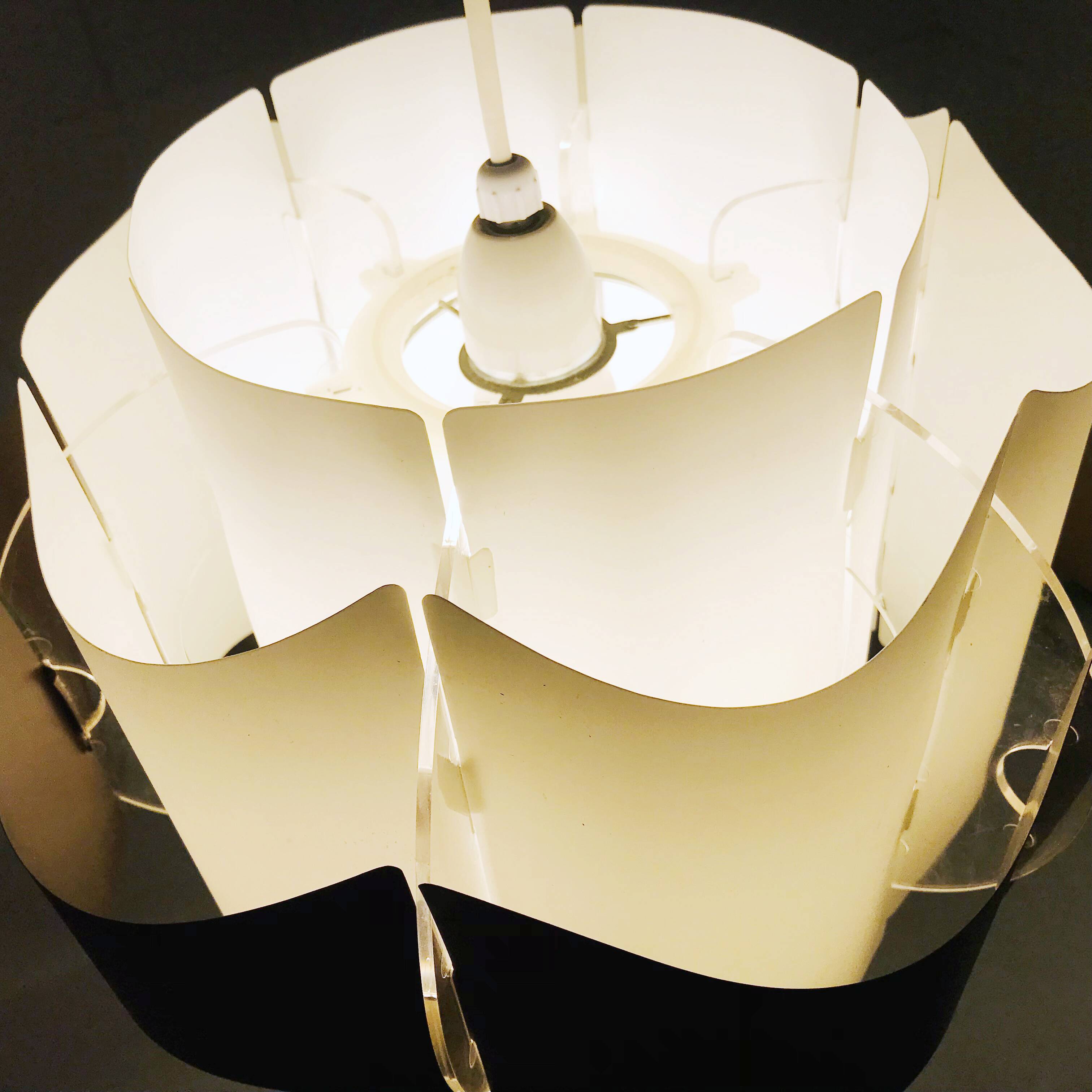 Vintage Danish Pendant Lamp • Prisma • Lars Eiler Schiøler • 1970s