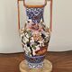 Vase Gien 29 cm "Pivoines", restaurations