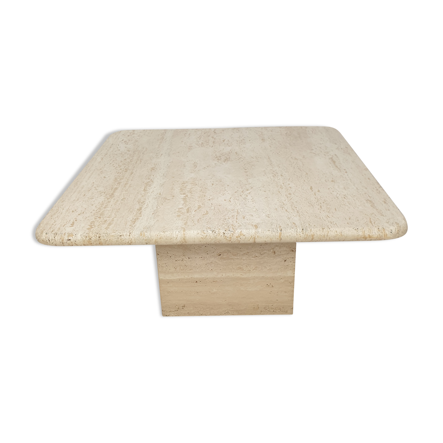 Italian travertine coffee table, 1980