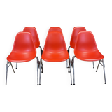 Ensemble de 6 chaises DSS par Charles et Ray Eames Vitra année 2000