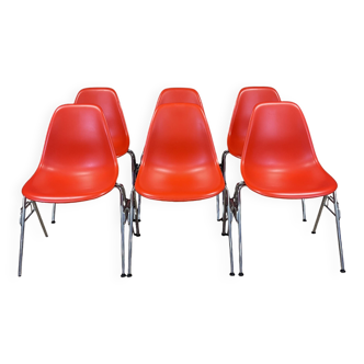 Ensemble de 6 chaises DSS par Charles et Ray Eames Vitra année 2000