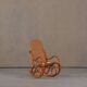 Vintage bentwood rocking chair by Luigi Crassevig, Italy 1970s