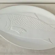 Large vintage ceramic plate "Fish" from Portugal -