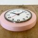 Vintage Pink East German Bakelite Wall Clock from Weimar, 1980s