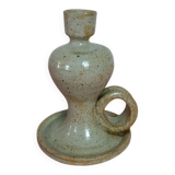 Glazed stoneware candlestick