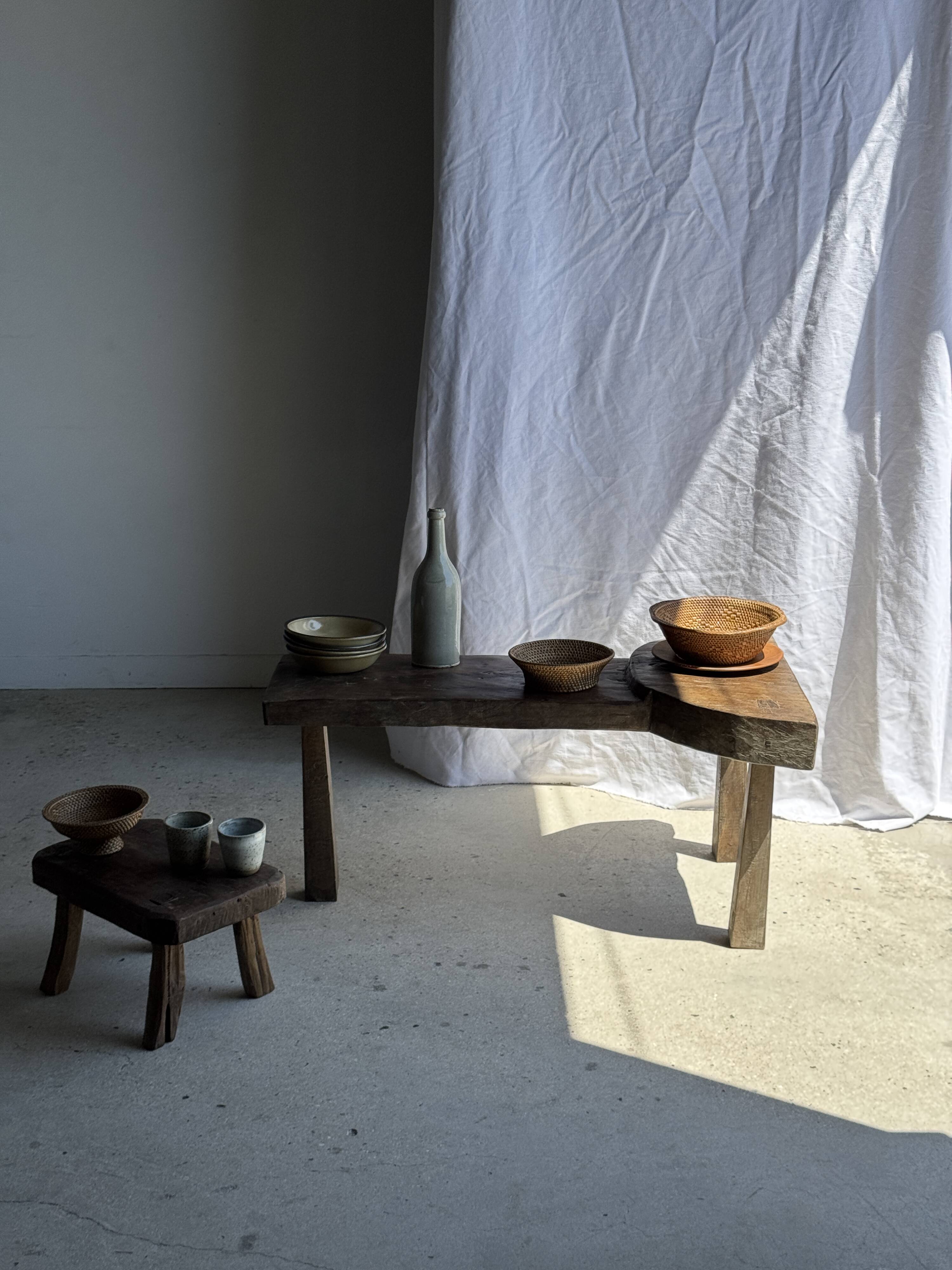 Small flared bowl made of woven Indonesian rattan D20 H6
