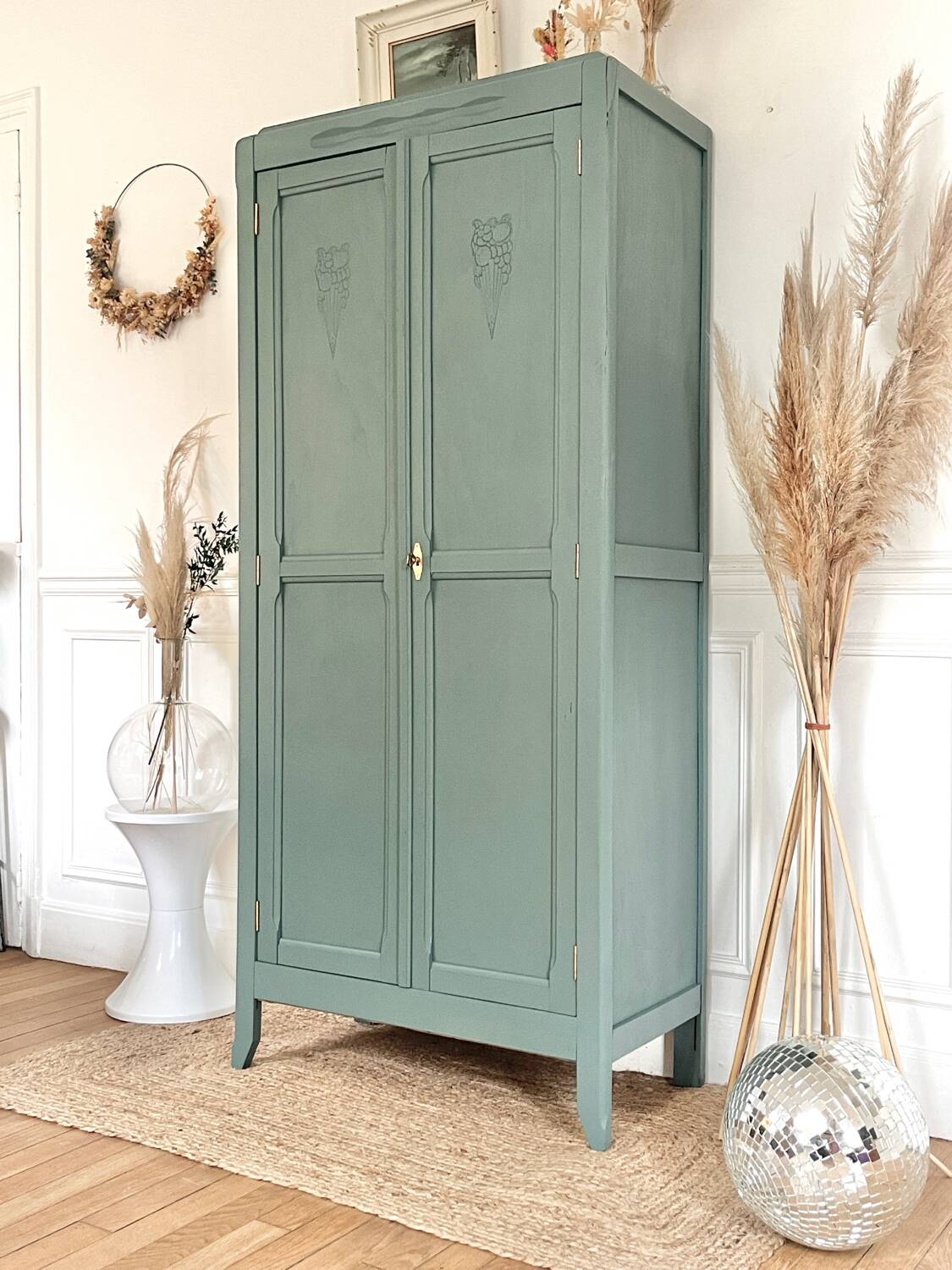 Armoire Art Déco verte