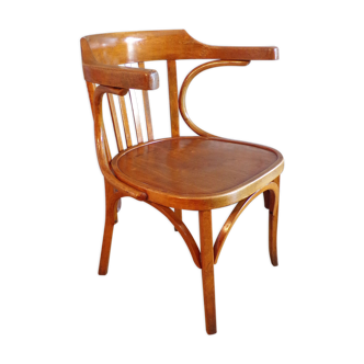 Baumann armchair old curved wood