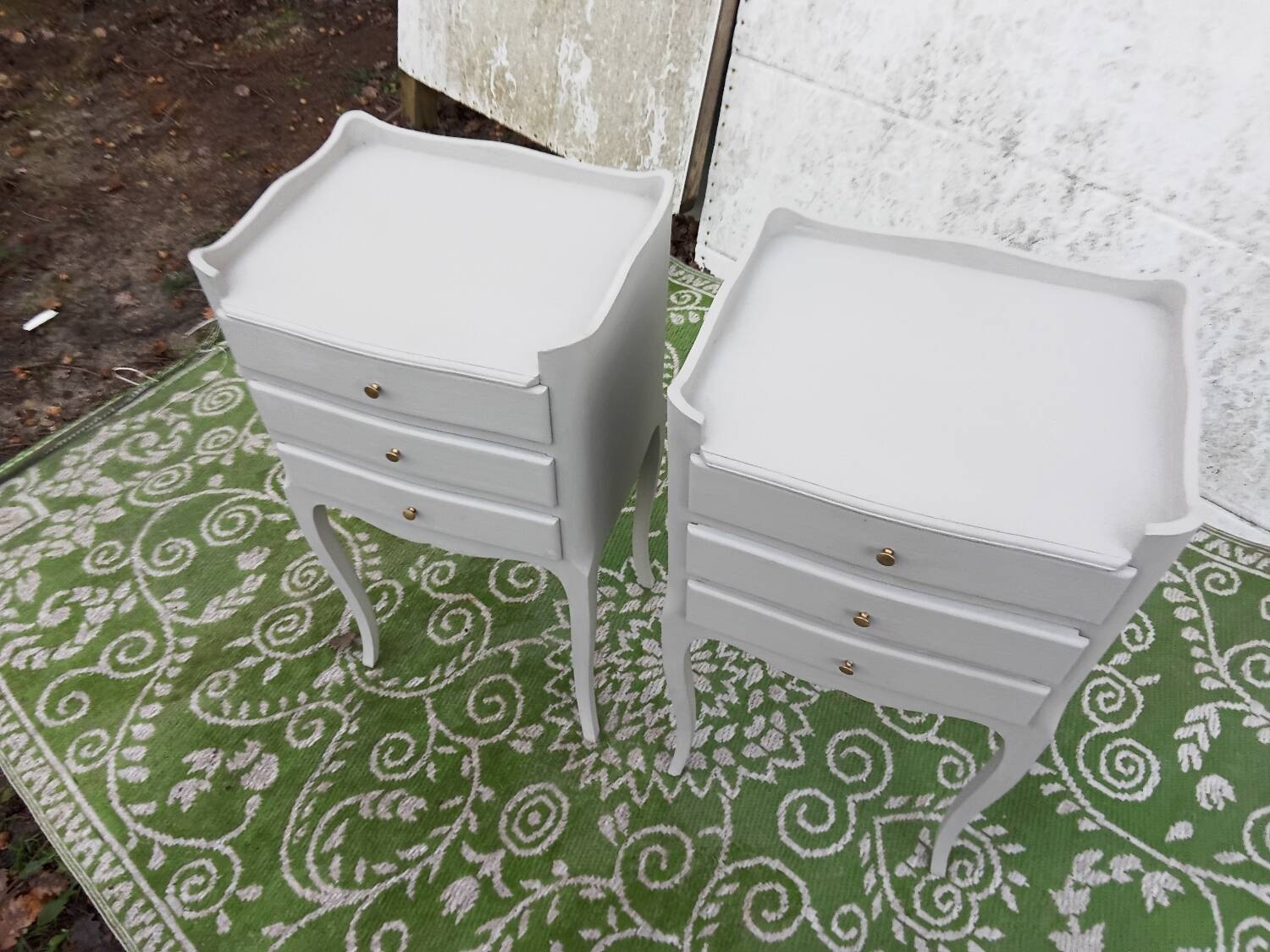 Pair of gray bedside tables