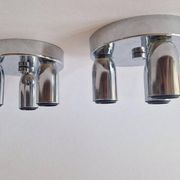 Set of Two Wall Lamps, Flush Mount, Sputnik, Space Age, Italy, 1970s