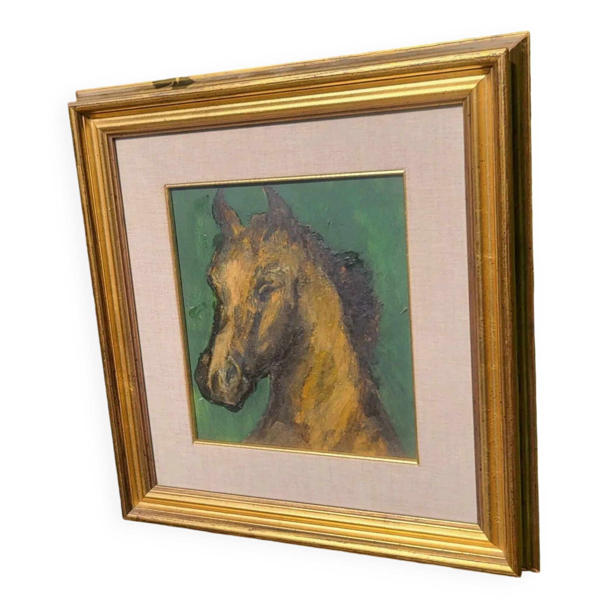 Thoroughbred Horse Portrait Oil Painting