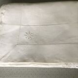 Embroidered linen tablecloth  200 x 255