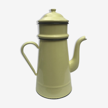 Cafetière émaillée jaune