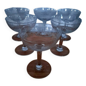 6 coupes à champagne - 1910