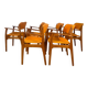 6 fauteuils par Erik Buch, années 1960