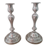 Pair of silver candlesticks 1900