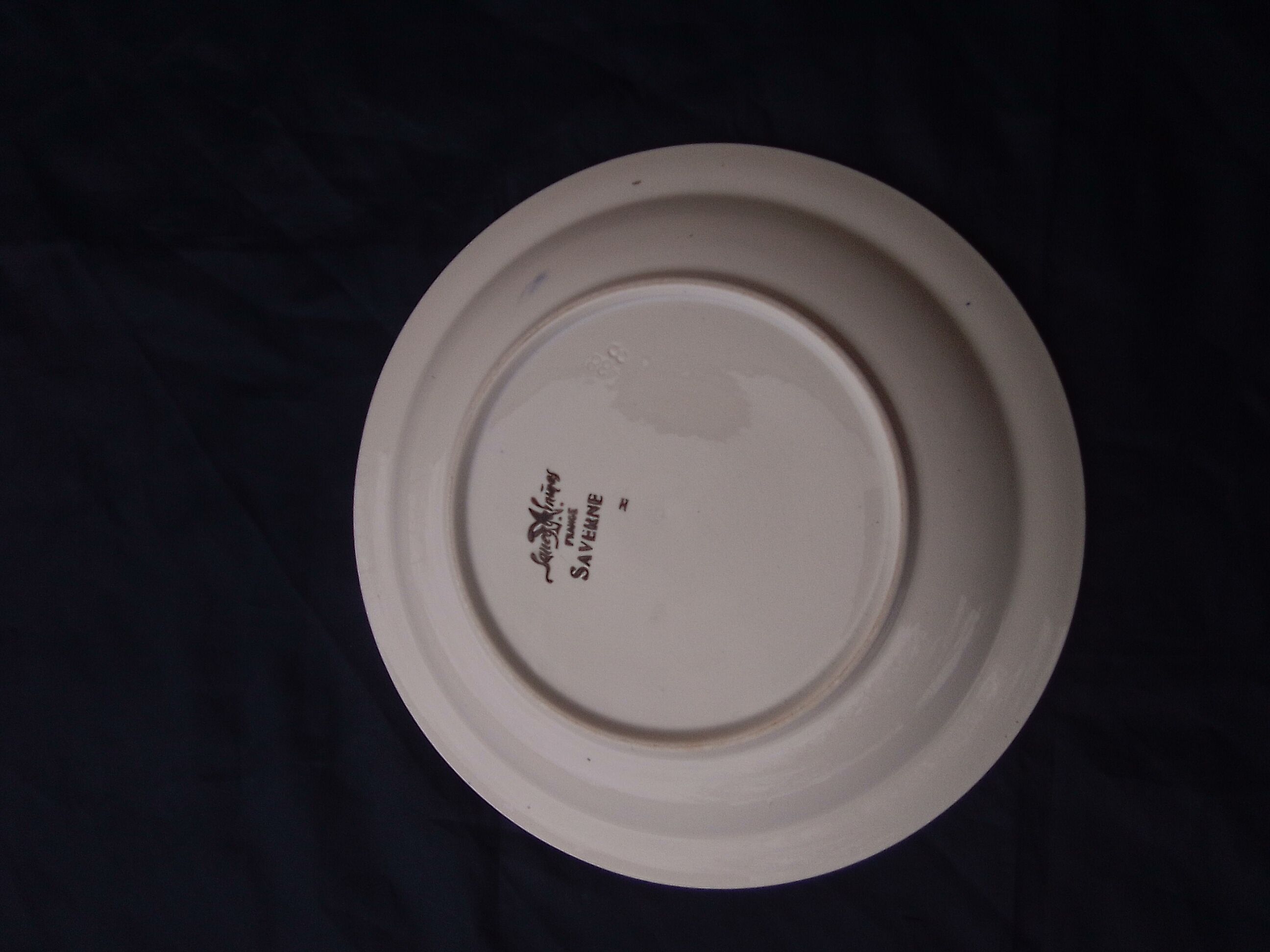 Hollow plate in Sarreguemines earthenware model Saverne diam 24 cm