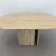 French Coffee Table in Travertine and Marble, 1960s