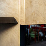 Eye-winked maple sideboard by Giovanni Offredi for Saporiti Italia 1970s