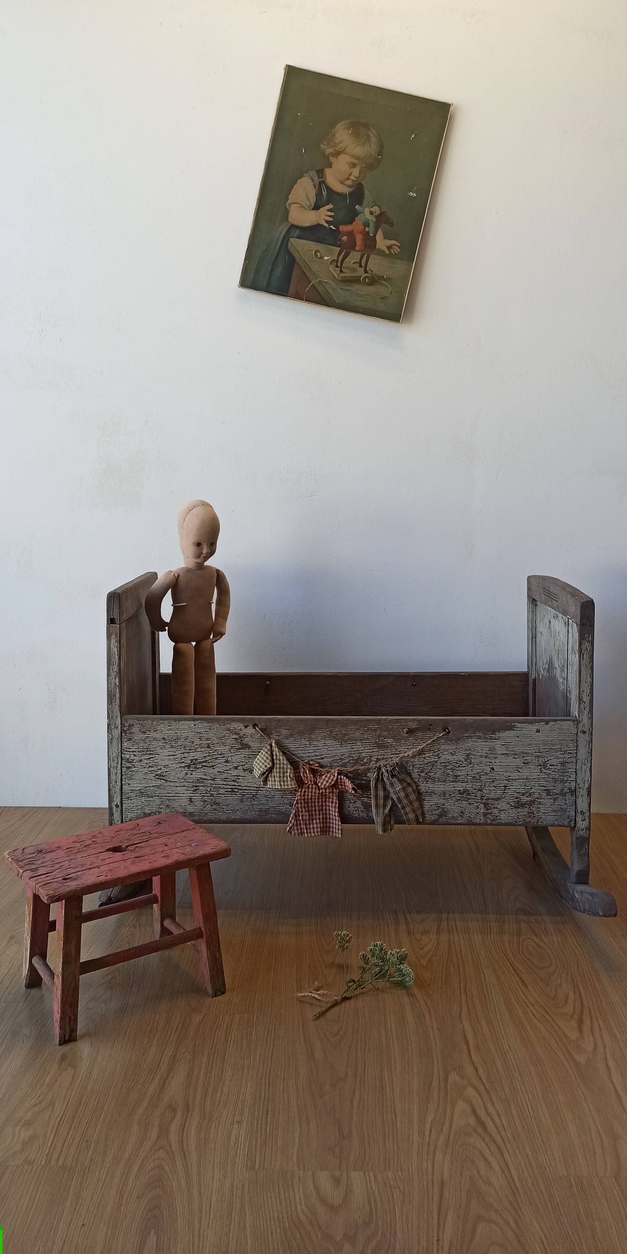 Old, antique cradle.