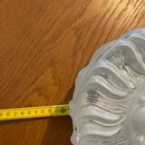 Art Deco pressed glass ceiling light by Lumisec