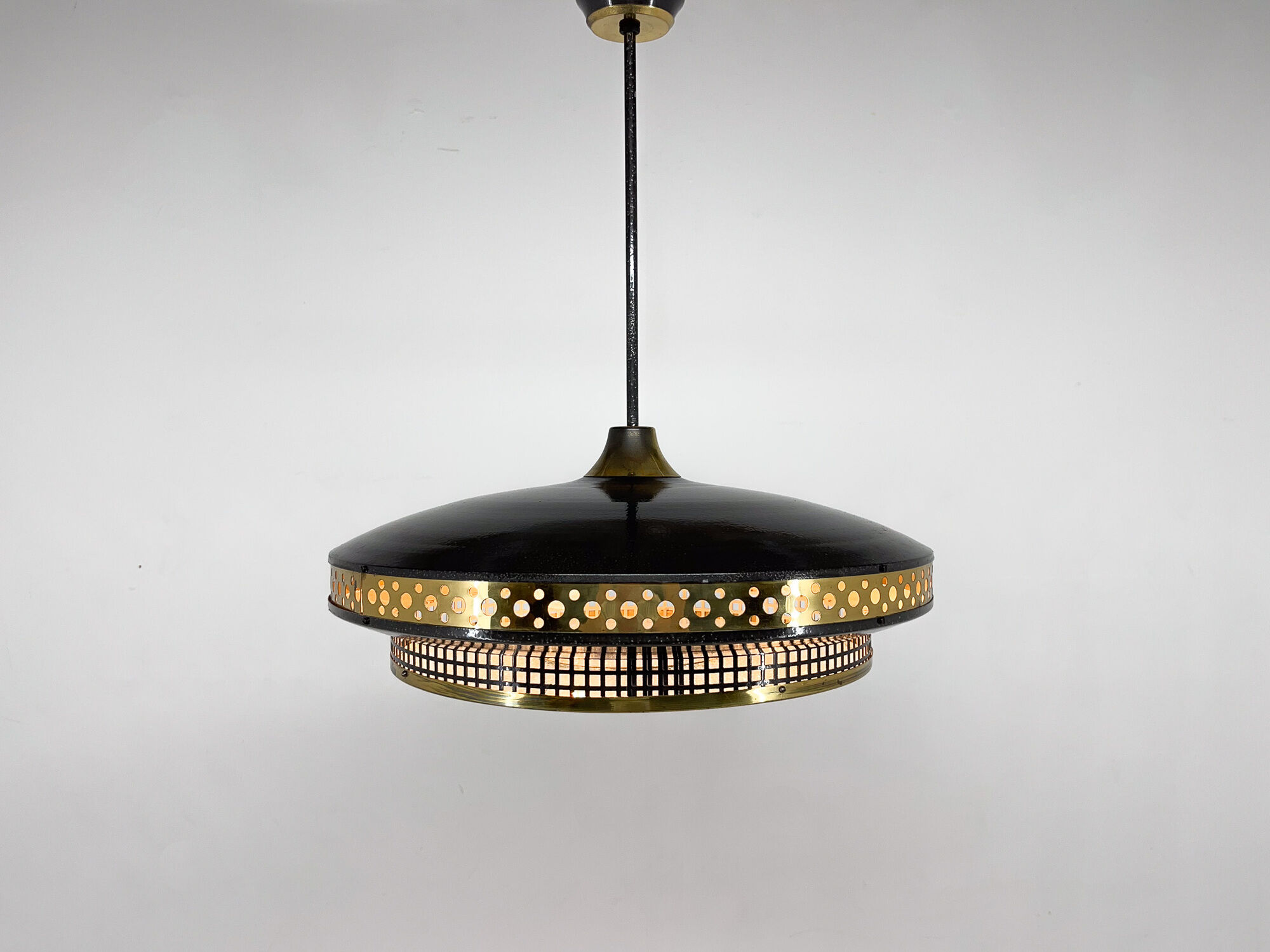 Space Age Metal Pendant by LUDIB Bratislava, Czechoslovakia, 1960's