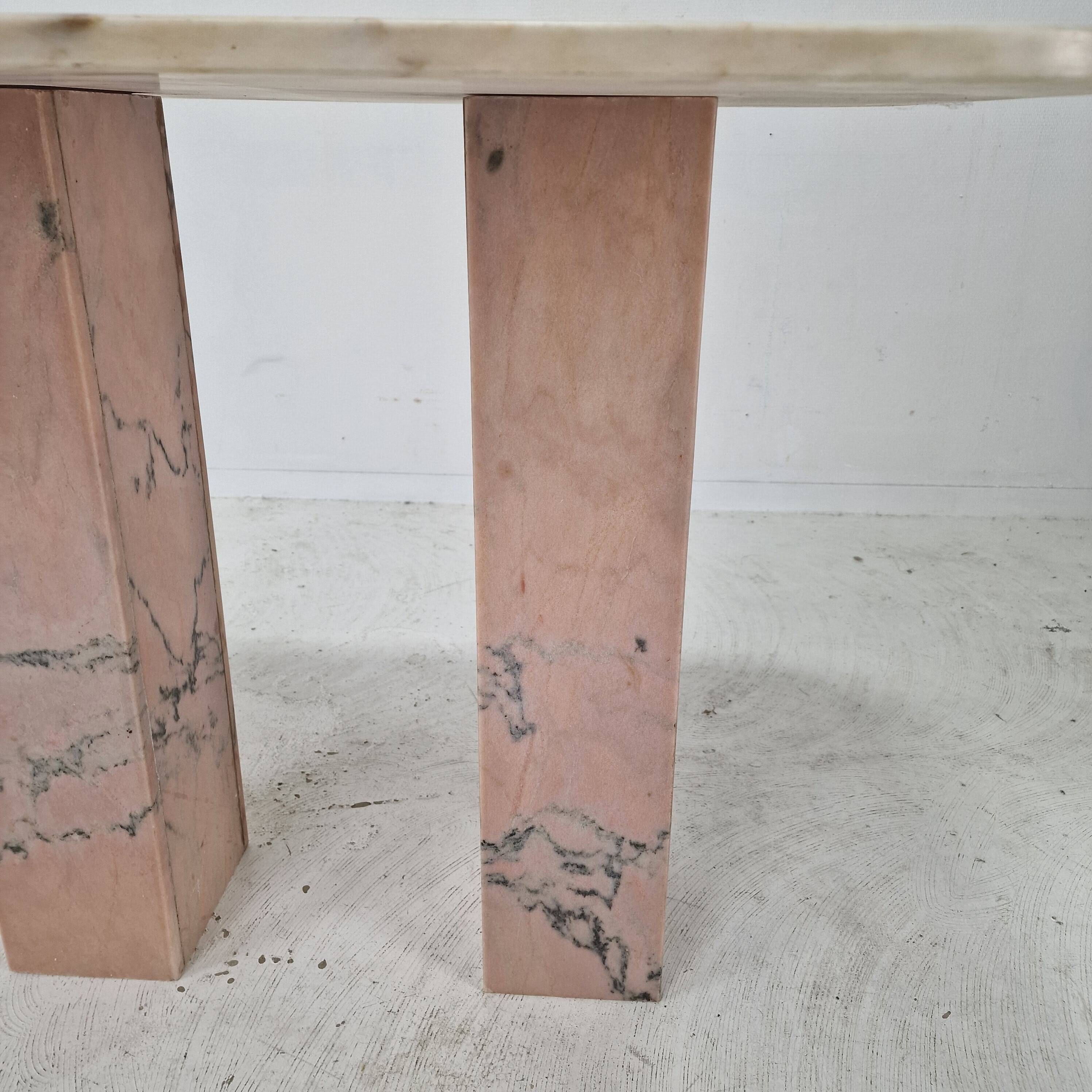 Italian Marble Side Table, 1980s