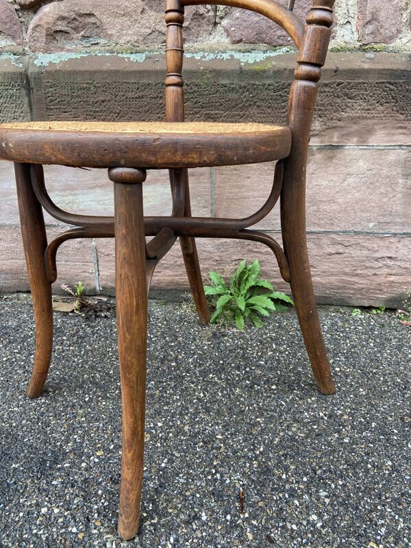 Paire de chaises de café bistrot viennoise par L. & H. Cambier Frères bois courbé belgique
