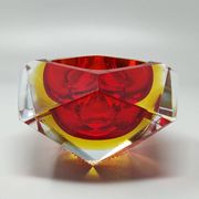 1960s Gorgeous Red and Yellow Ashtray or Catchall by Flavio Poli for Seguso