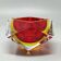 1960s Gorgeous Red and Yellow Ashtray or Catchall by Flavio Poli for Seguso