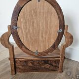 Miroir de coiffeuse pivotant en bois