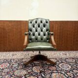 English Chesterfield Green Office Chair
