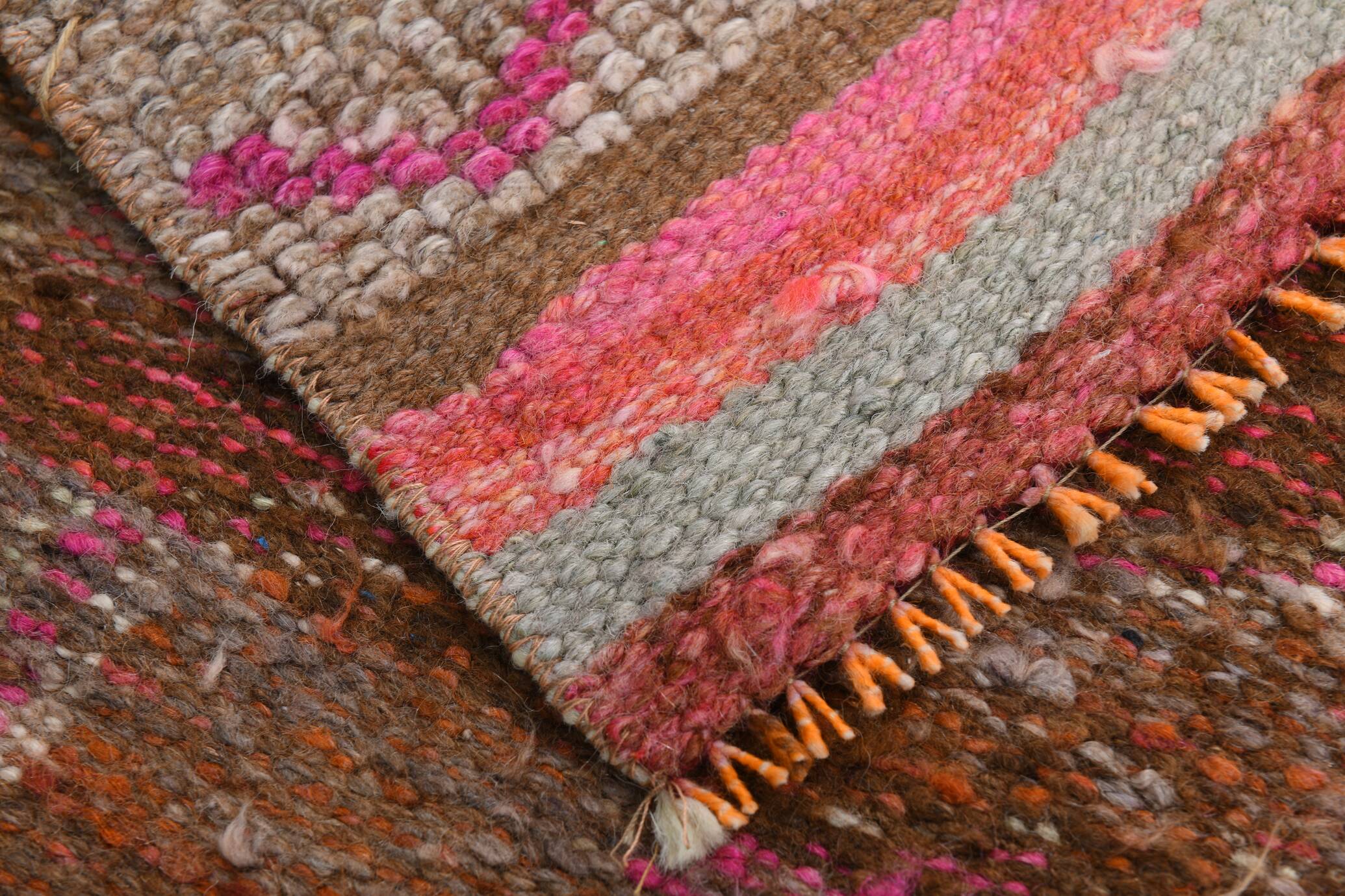 3x10 Pink & Brown Oriental Vintage Runner, 90x317Cm