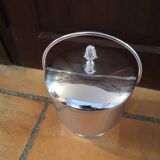 Vintage stainless steel ice bucket from the 70s