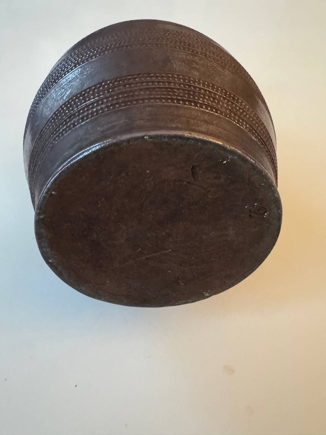 Large antique ceramic pitcher with glazed finish (sculpted stoneware) 1950